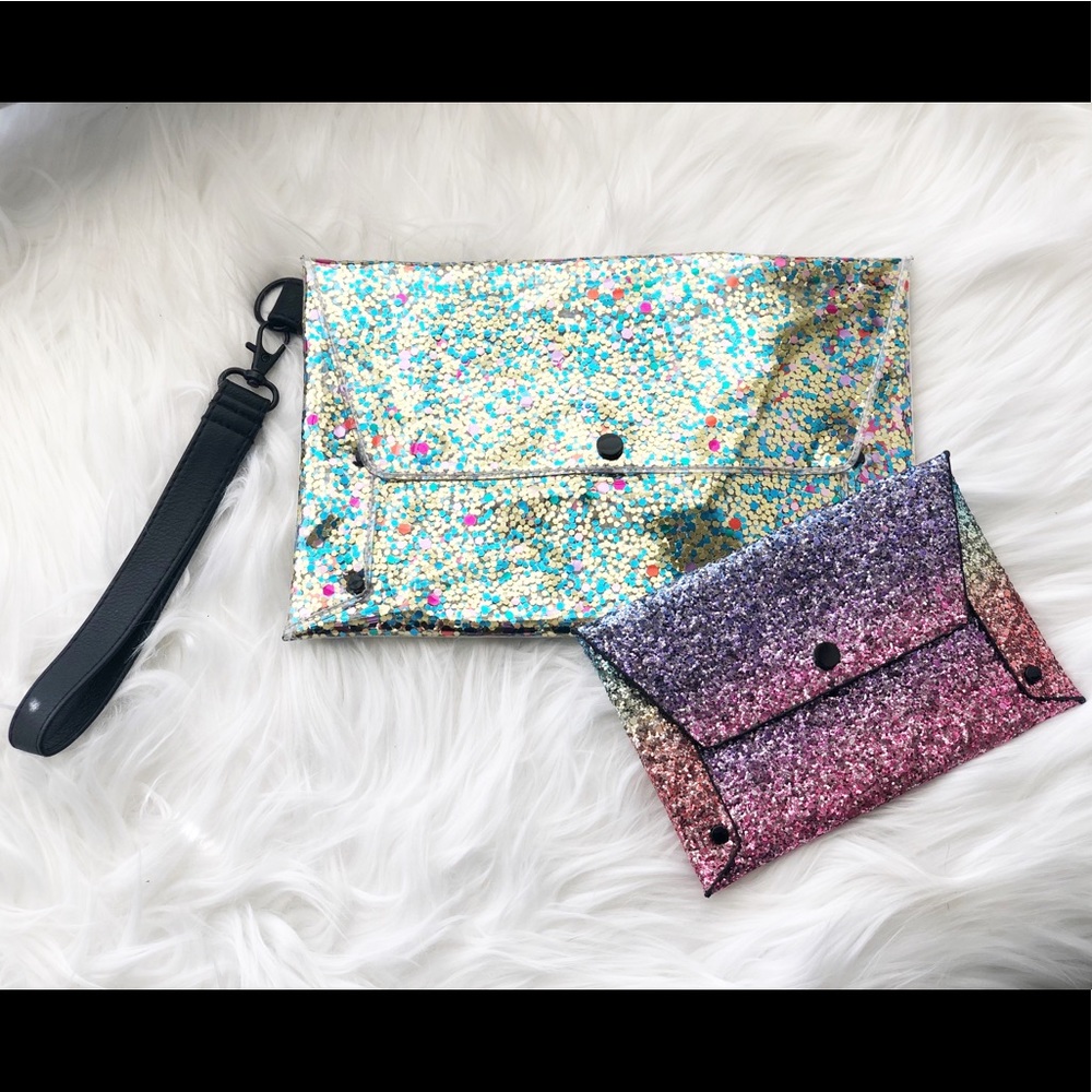 WILD FABLE  > glitter clutch + wallet set